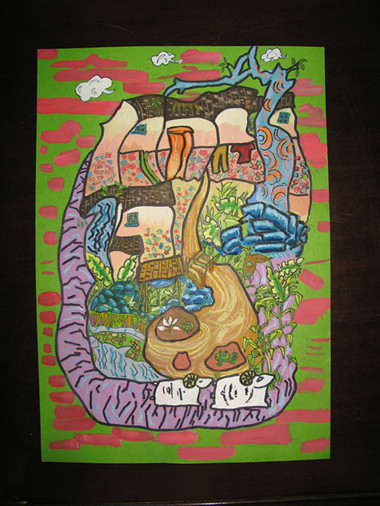 《和諧家園》李沅真（女）12歲、工人第一新村小學(xué)、輔導(dǎo)教師：楊曉媚