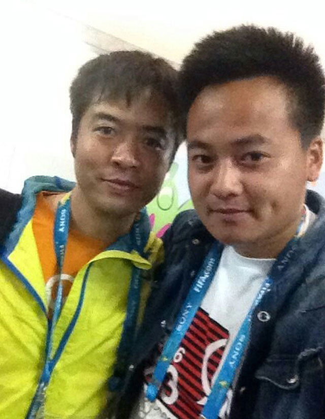 世界杯與段暄合影。