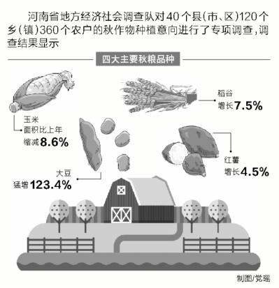 河南專項(xiàng)調(diào)查40個(gè)縣 四大秋糧種植結(jié)構(gòu)發(fā)生變化