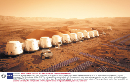火星永久定居點(diǎn)外部效果圖。 IC供圖