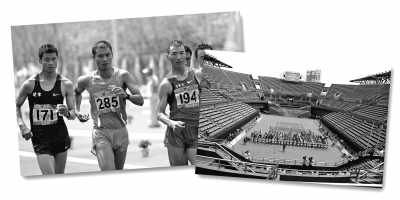 左圖:5月10日,遼寧隊選手耿志耀(左一)在十二運(yùn)男子50公里競走比賽中。 　　新華社記者 李 鋼攝 　　右圖:6月10日,十二運(yùn)網(wǎng)球團(tuán)體賽在大連正式開拍,部分比賽遭遇了“零觀眾”的尷尬場面。 　　人民視覺