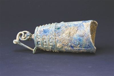 2號(hào)墓出土的銅編鐘。