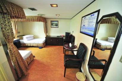 “椰香公主”號內(nèi)部設(shè)施。據(jù)記者了解，高端的豪華商務(wù)艙、特等艙、一等艙都被用于公務(wù)接待。 /CFP