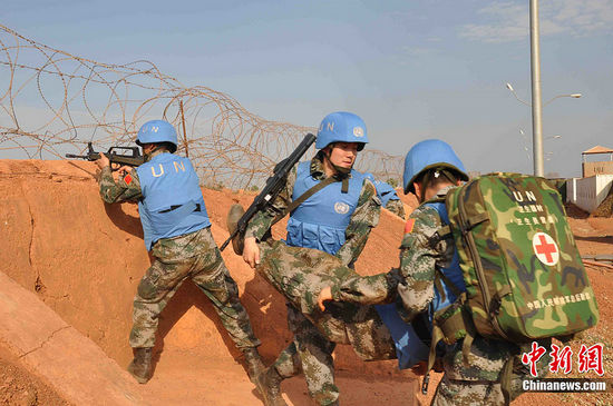 資料圖：中國(guó)維和部隊(duì)。
