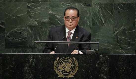 9月27日，朝鮮外相李洙墉在聯(lián)大發(fā)表講話。