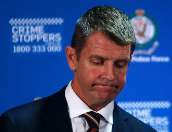 　新南威爾士州州長Mike Baird出席新聞發(fā)布會。