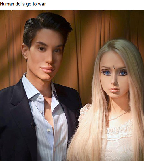 男子整容變"芭比男友" 男子整容變"芭比男友"