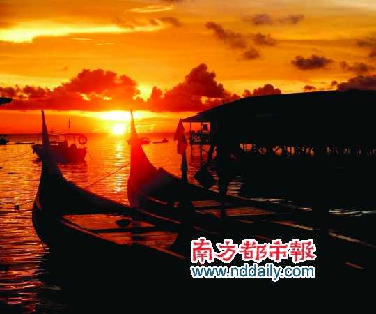 馬布村的日落。