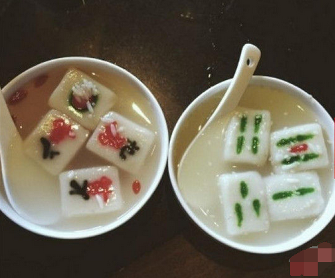 來(lái)碗清一色！火鍋店推出創(chuàng)意麻將湯圓