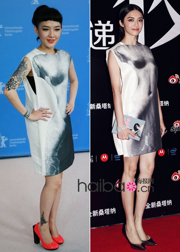 范曉萱姚晨撞衫 兩美妞詮釋Lanvin誰更靠譜？