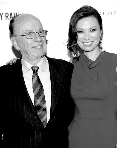 默多克與鄧文迪（2009年資料圖）。圖/東方IC