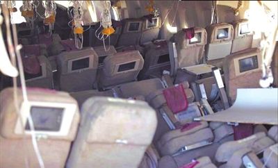7日，美國舊金山，失事客機(jī)內(nèi)景曝光。圖/CFP