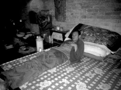 昨晚，張會英的丈夫接受采訪。記者 懷若谷/攝