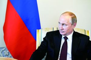 普京時隔10天來首次公開露面，3月16日，他在圣彼得堡會見吉爾吉斯斯坦總統(tǒng)阿坦巴耶夫。