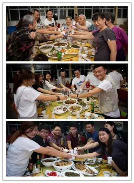 看我們的飯菜豐盛嗎？