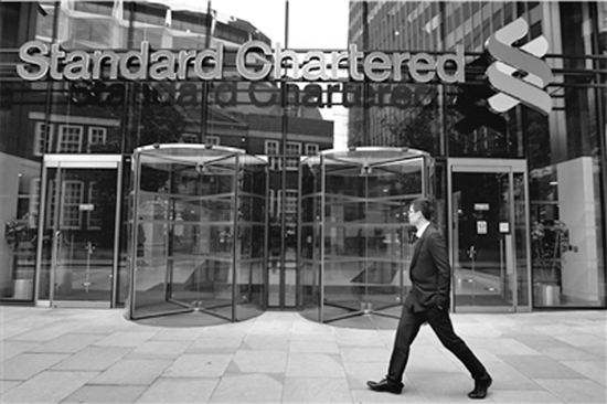 圖為渣打銀行英國總部。昨日，渣打銀行鄭州分行落戶鄭東新區(qū)，這已是入駐鄭州的第三家外資銀行