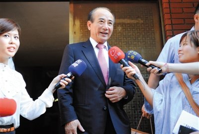 9月11日，王金平前往國民黨考紀(jì)會時(shí)回答記者提問。