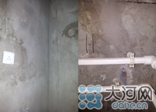 空調(diào)專用線路，用電負(fù)荷較大 圖為衛(wèi)生間電線走線