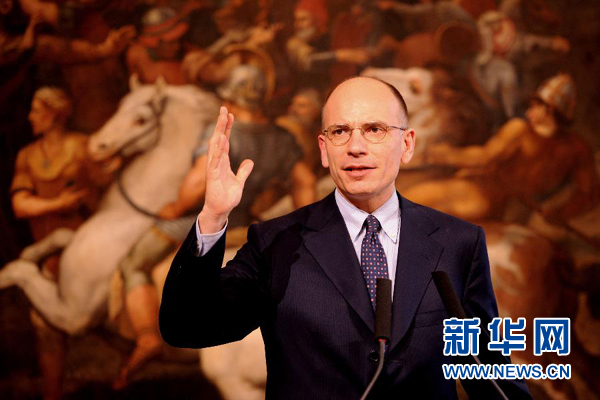  2月13日，意大利政府總理恩里科·萊塔宣布辭職。