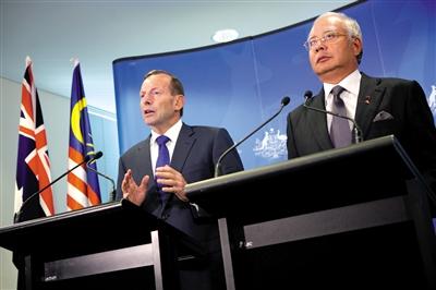 3日，澳大利亞珀斯城區(qū)，澳大利亞和馬來西亞兩國總理舉行聯(lián)合發(fā)布會。