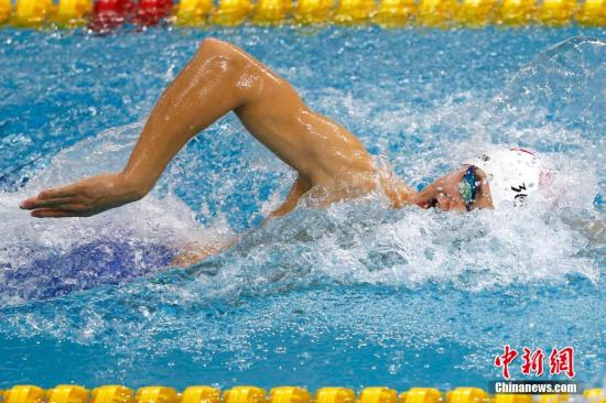 資料圖：9月21日上午，仁川亞運(yùn)會(huì)游泳比賽在文鶴樸泰桓游泳館拉開大幕。