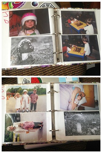 圖五：這位老爹最神的是，把一棵蘑菇的照片放進(jìn)了家庭相冊里，真正地作為家人來對待。