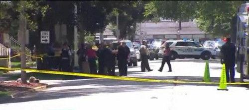 視頻截圖：雙方發(fā)生槍戰(zhàn)的居住區(qū)。