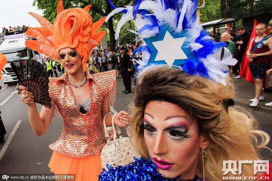 德國柏林，當?shù)嘏e行同性戀驕傲大游行