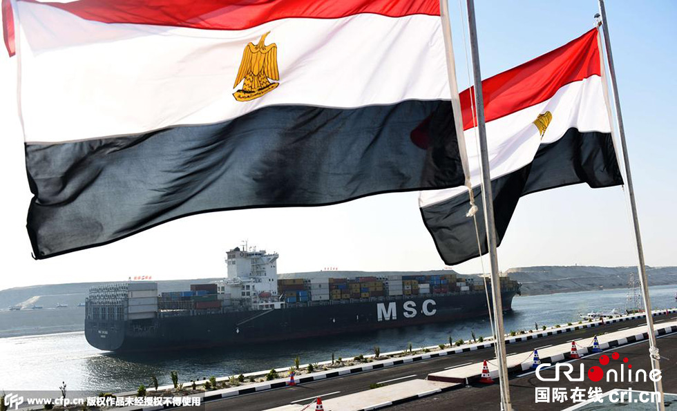 埃及伊斯梅利亞，埃及為新蘇伊士運(yùn)河的開(kāi)通舉行盛大的慶祝儀式。 圖片來(lái)源:CFP