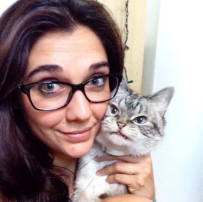 Loki和它的主人凱特的合照。