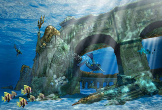 迪拜計(jì)劃建世界最大水下公園 類似迷失古城(圖) 迪拜計(jì)劃建世界最大水下公園 類似迷失古城(圖)