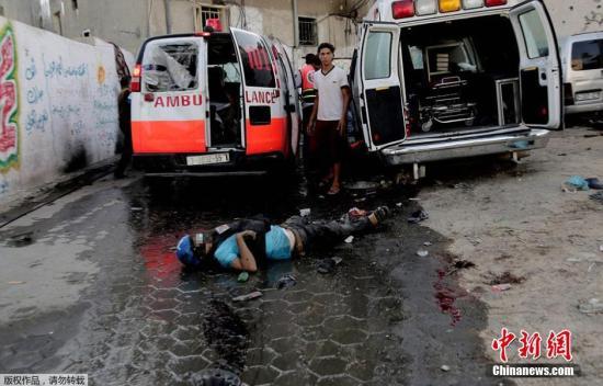 資料圖：加沙，以色列戰(zhàn)機(jī)轟炸一處市場，造成至少17名巴勒斯坦人死亡，200多人受傷。