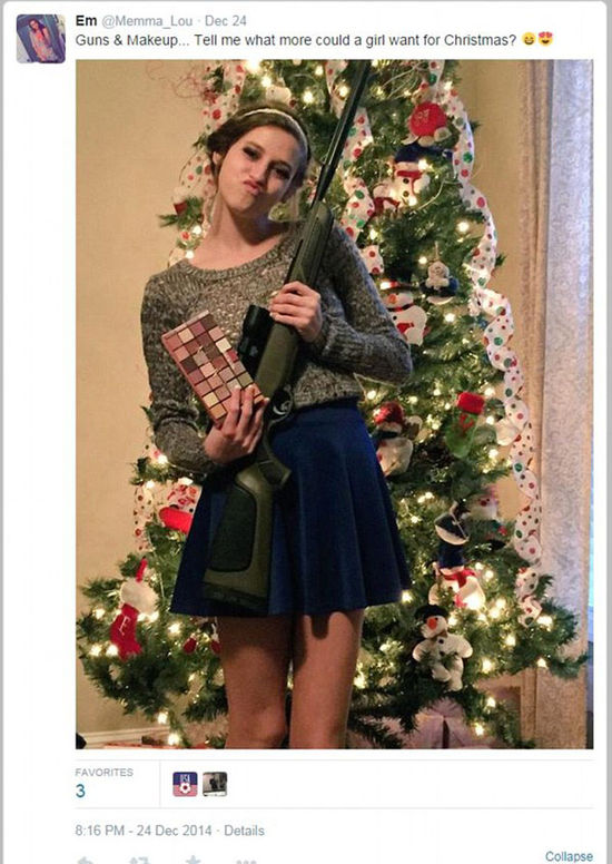 英媒盤(pán)點(diǎn)熱門(mén)圣誕禮物 送槍成新潮流(組圖)