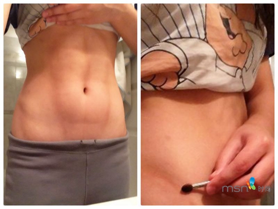 蔡依林 你的馬甲線“脫妝”了！