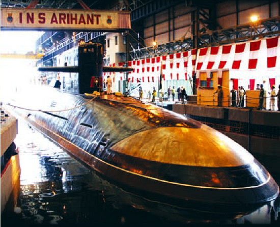 資料圖：印度殲敵者號(hào)核潛艇。