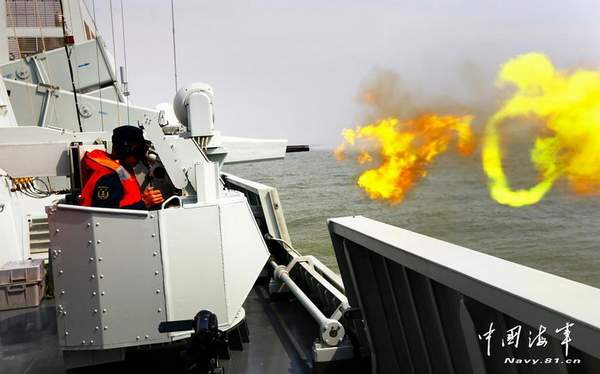 資料圖：海軍056護衛(wèi)艦進行訓練。