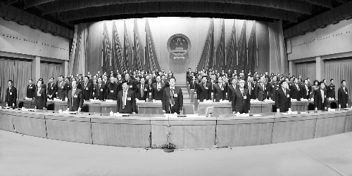 　1月20日下午，省十二屆人大三次會議閉幕　河南日報記者 郭宇/攝