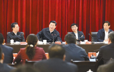 3月18日，習近平聽取蘭考縣教育實踐活動情況匯報，并發(fā)表重要講話。